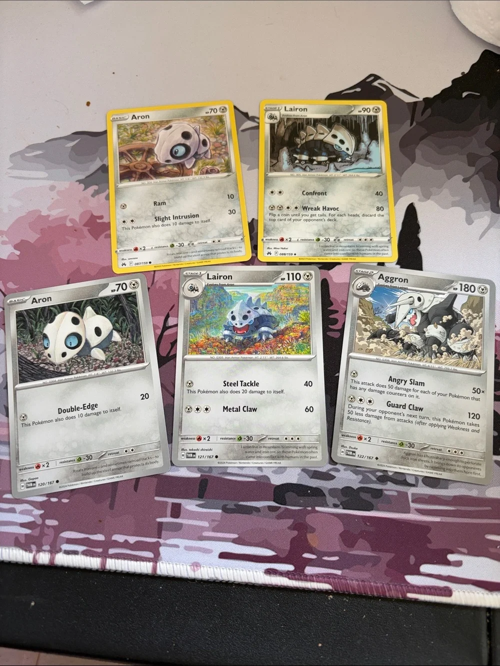 Aron, Lairon & Aggron Evolution Line Lot | Crown Zenith + Astral Radiance |5/$25